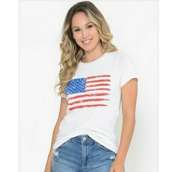 Topia Tops - AMERICAN Flag T- Shirt Top  Urban Outfitters